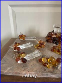 Porte Couteau Cristal Baccarat Grappe Raisin Verre Soufflé Murano & Bougeoir Porte Couteau Cristal Baccarat Grappe Raisin Verre Soufflé Murano & Bougeoir