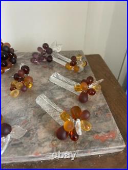 Porte Couteau Cristal Baccarat Grappe Raisin Verre Soufflé Murano & Bougeoir Porte Couteau Cristal Baccarat Grappe Raisin Verre Soufflé Murano & Bougeoir