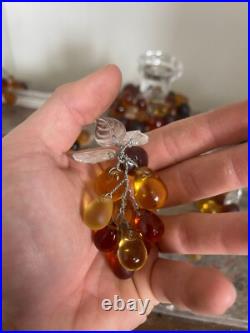 Porte Couteau Cristal Baccarat Grappe Raisin Verre Soufflé Murano & Bougeoir Porte Couteau Cristal Baccarat Grappe Raisin Verre Soufflé Murano & Bougeoir