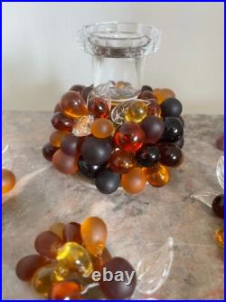 Porte Couteau Cristal Baccarat Grappe Raisin Verre Soufflé Murano & Bougeoir Porte Couteau Cristal Baccarat Grappe Raisin Verre Soufflé Murano & Bougeoir