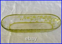 Porte Peignes Brosses En Cristal De Baccarat Eglantier Couleur Anis