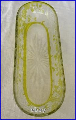 Porte Peignes Brosses En Cristal De Baccarat Eglantier Couleur Anis Porte Peignes Brosses En Cristal De Baccarat Eglantier Couleur Anis