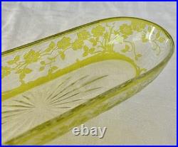 Porte Peignes Brosses En Cristal De Baccarat Eglantier Couleur Anis