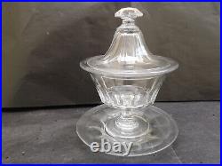 Pot couvert + coupelle drageoir cristal Baccarat Harcourt Complet parfait état