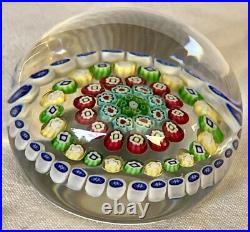 Presse Papier Sulfure En Cristal De Baccarat Millefiori Signe En Boite /b Presse Papier Sulfure En Cristal De Baccarat Millefiori Signe En Boite /b