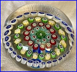 Presse Papier Sulfure En Cristal De Baccarat Millefiori Signe En Boite /b Presse Papier Sulfure En Cristal De Baccarat Millefiori Signe En Boite /b