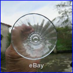 Rare 6 grand verres chope en cristal de baccarat Montaigne optique signé 1