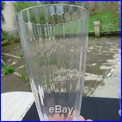Rare 6 grand verres chope en cristal de baccarat Montaigne optique signé 1