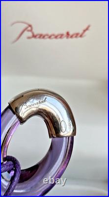 Rare & Élégant Bracelet BACCARAT -Argent 925 & Cristal Mauve Écrin d'origine