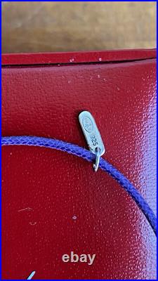 Rare & Élégant Bracelet BACCARAT -Argent 925 & Cristal Mauve Écrin d'origine