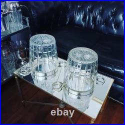 Rare Paire de Seau Champagne Art Déco Cristal Baccarat Argent vers 1940