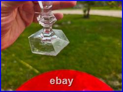 Rare Serie De 6 Flutes A Champagne En Cristal De Baccarat Modele Harcourt
