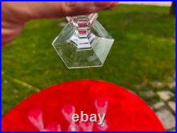 Rare Serie De 6 Flutes A Champagne En Cristal De Baccarat Modele Harcourt
