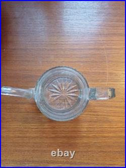 Rare Théière Cristal Soufflé Ancien Pointe De Diamant Baccarat St Louis Creusot