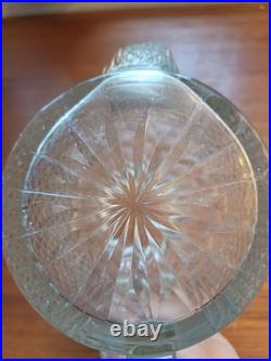 Rare Théière Cristal Soufflé Ancien Pointe De Diamant Baccarat St Louis Creusot