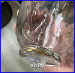 Rare Vase Cristal Baccarat Oiseau doré Art nouveau Rousseau Escalier Cristal