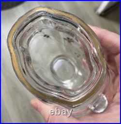 Rare Vase Cristal Baccarat Oiseau doré Art nouveau Rousseau Escalier Cristal