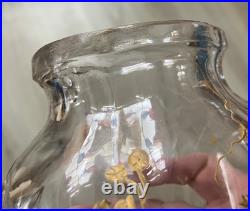 Rare Vase Cristal Baccarat Oiseau doré Art nouveau Rousseau Escalier Cristal