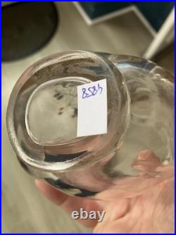 Rare Vase Cristal Baccarat Oiseau doré Art nouveau Rousseau Escalier Cristal