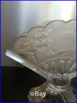 Rare Vase Éventail En Cristal De BACCARAT XIXème papillon old Crystal Vase 1878
