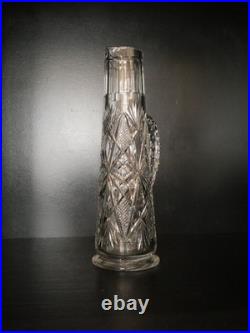 Rare broc carafe pichet canettes cristal taillé Baccarat 35.3 cm catalogue 1916