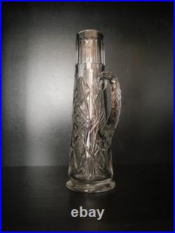 Rare broc carafe pichet canettes cristal taillé Baccarat 35.3 cm catalogue 1916