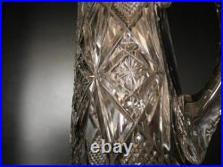 Rare broc carafe pichet canettes cristal taillé Baccarat 35.3 cm catalogue 1916