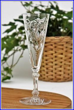 Rare flûte à Champagne cristal de Baccarat modèle Marennes Champagne flute (C)