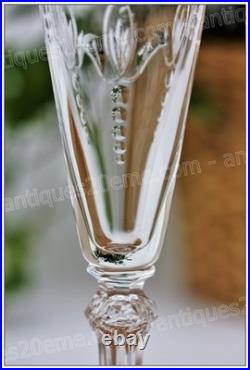 Rare flûte à Champagne cristal de Baccarat modèle Marennes Champagne flute (C)