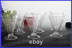 Rare set 6 verres à eau en cristal de Baccarat modèle 11965 Water glasses set