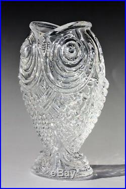 Rare vase Koï en cristal de Baccarat design Emile Gallé fin XIXème, Art Nouveau