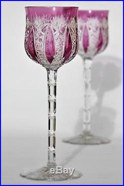 Rare verre à vin du Rhin ou Roemer en cristal de Baccarat modèle Condé