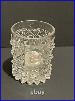 Rarissime verre cristal Baccarat XIXème roi Louis Philippe pointes diamant