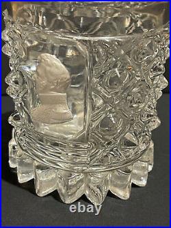 Rarissime verre cristal Baccarat XIXème roi Louis Philippe pointes diamant