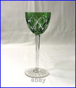 Roemer / verre à vin du Rhin en cristal doublé vert BACCARAT modèle S1135 19,8cm