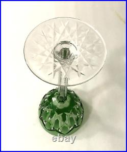 Roemer / verre à vin du Rhin en cristal doublé vert BACCARAT modèle S1135 19,8cm