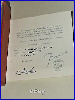 SULFURE PRESSE PAPIER BACCARAT COCCINELLE FLEURS N° 252/300 de 1976 certificat