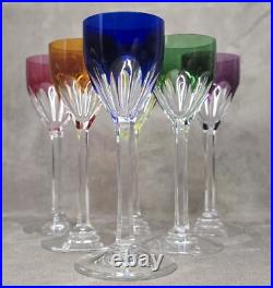 SUPERBE 6 Verres à liqueur Modele GENOVA couleur en cristal de Baccarat Vintage