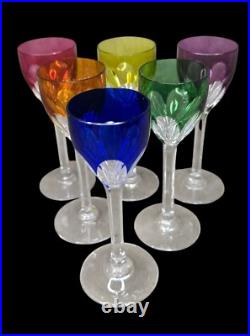SUPERBE 6 Verres à liqueur Modele GENOVA couleur en cristal de Baccarat Vintage