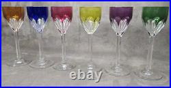 SUPERBE 6 Verres à liqueur Modele GENOVA couleur en cristal de Baccarat Vintage