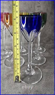 SUPERBE 6 Verres à liqueur Modele GENOVA couleur en cristal de Baccarat Vintage