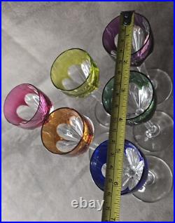 SUPERBE 6 Verres à liqueur Modele GENOVA couleur en cristal de Baccarat Vintage