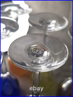 SUPERBE 6 Verres à liqueur Modele GENOVA couleur en cristal de Baccarat Vintage