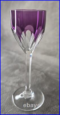 SUPERBE 6 Verres à liqueur Modele GENOVA couleur en cristal de Baccarat Vintage