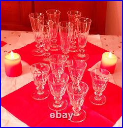 SUPERBE LOT DE VERRES EN CRISTAL DE BACCARAT 19e