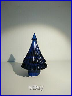 Sapin de Noël bleu Mille Nuit en cristal de Baccarat modèle 2016