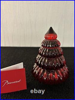 Sapin de Noel enchanté rouge en cristal Baccarat