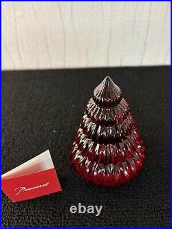 Sapin de Noel enchanté rouge en cristal Baccarat