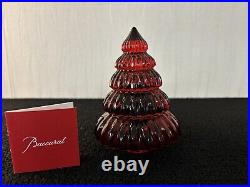 Sapin de Noel enchanté rouge en cristal Baccarat