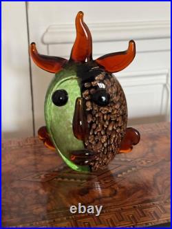 Sculpture verre BACCARAT CIRCA 1980 TRIBUTE PICASS0 époque de Mc Connico